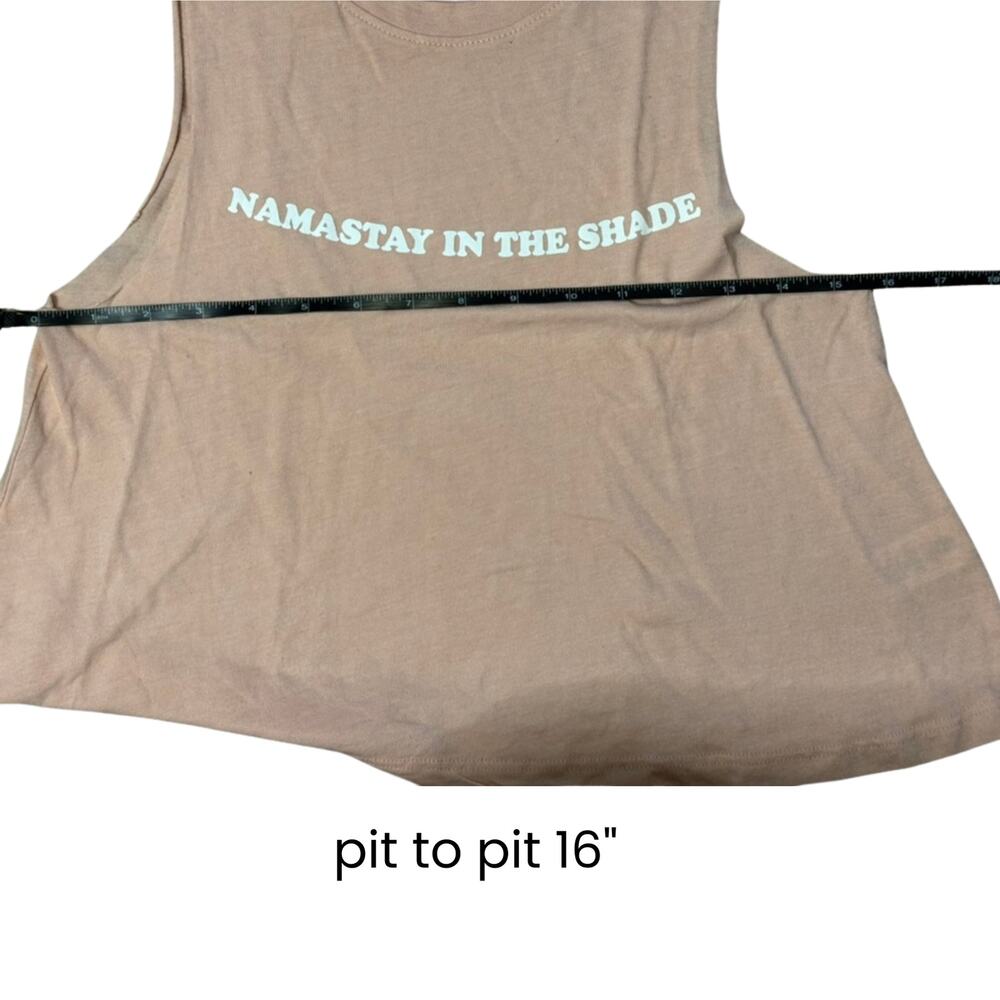 NWOT Spiritual Gangster Tank Top XS Blush Pink Crop Muscle Tee - Picture 5 of 5